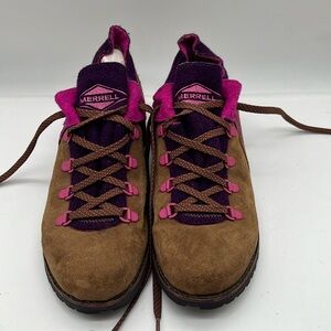Nice Merrell Purple brown Women’s 11 Hiking Shoes Boots Lows Waterproof
